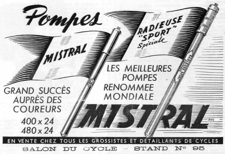 Dunois 1951 Advertisement — Mistral Pumps and the Radieuse Sport Spéciale — page 1 of 1