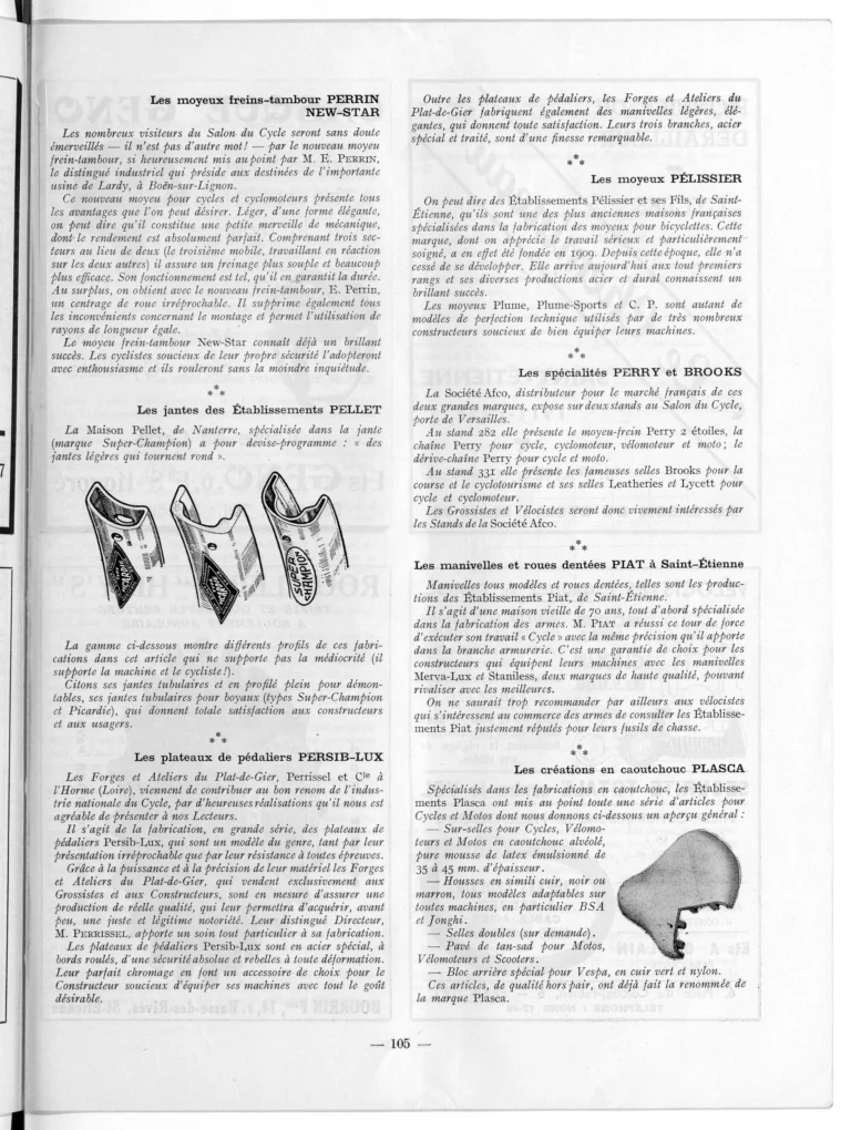 Quelques équipements et outillages 1951-52 — L'Officiel du cycle, 6 October 1951, Components and Accessories at the Salon — page 11 of 15