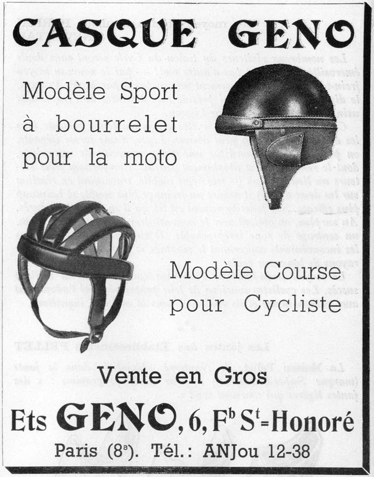 Geno 1951 Advertisement — The Casque Geno, Course and Sport Models — page 1 of 1