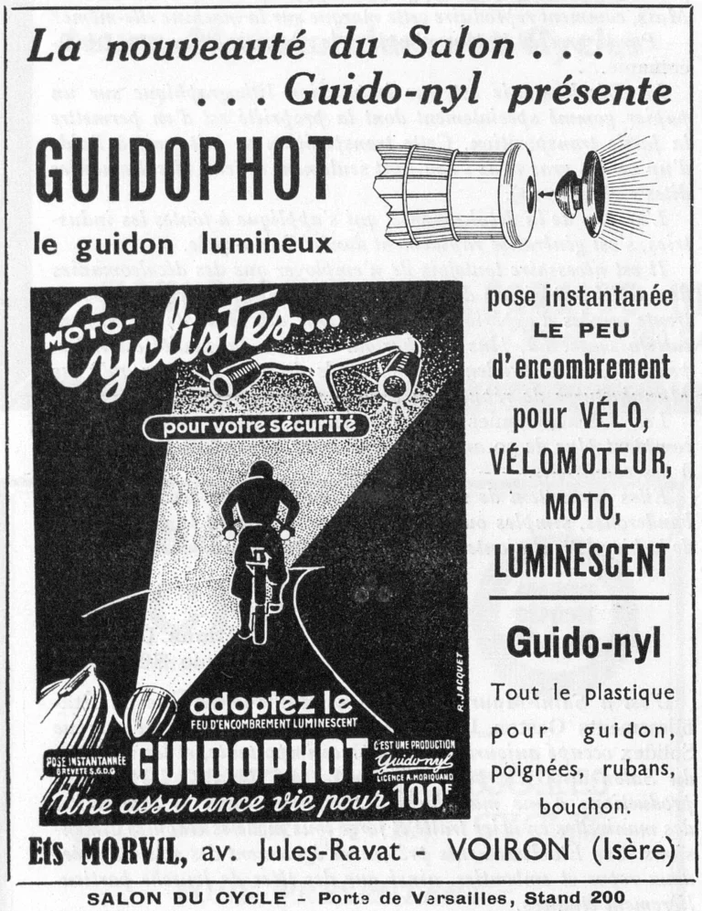 Guido-nyl 1951 Advertisement — The Guidophot Luminous Handlebar Plug — page 1 of 1