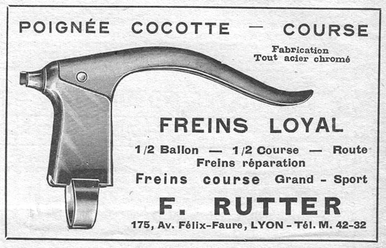 Loyal 1951 Advertisement — The Cocotte Course Brake Lever — page 1 of 1