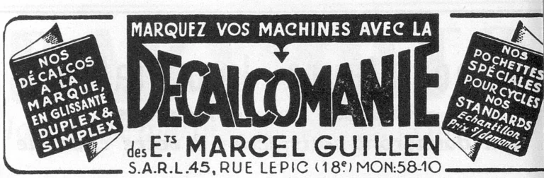 Marcel Guillen October 1951 Advertisement — Mark Your Machines with Transfers — page 1 of 1