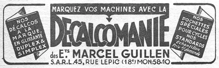 Marcel Guillen 1951 Advertisement — Mark Your Machines with Transfers — page 1 of 1