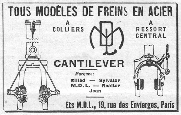 MDL 1951 Advertisement — Steel Brakes, Cantilever and Center-Pull — page 1 of 1