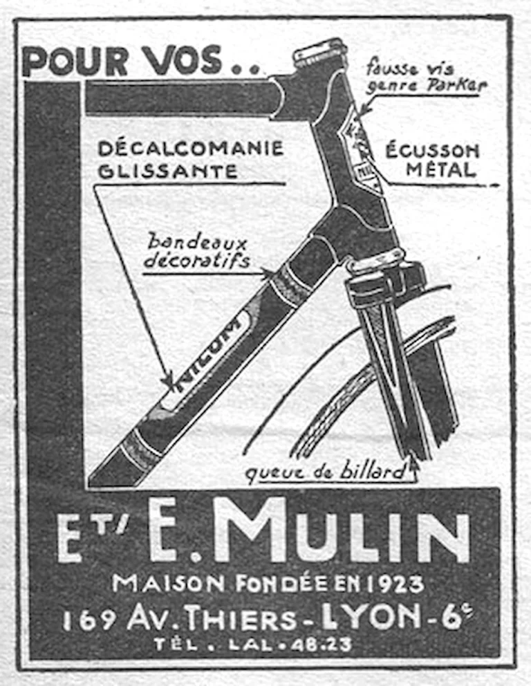 Mulin 1951 Advertisement — Transfers, Head Badges and Decorative Bands — page 1 of 1