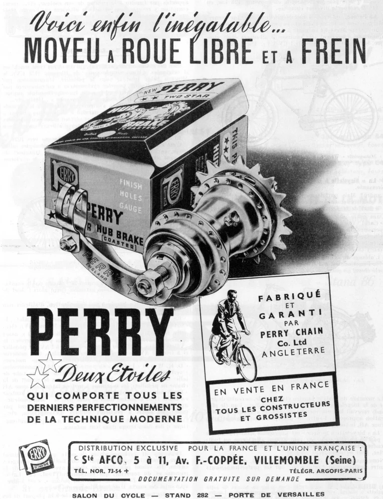 Perry 1951 Advertisement — The Deux Étoiles Coaster-Brake Hub — page 1 of 1