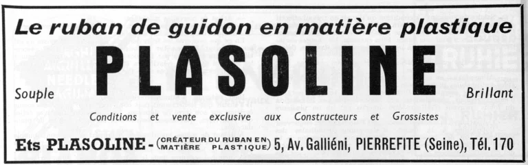 Plasoline 1951 Advertisement — Plastic Handlebar Tape — page 1 of 1