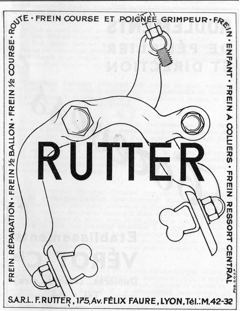 Rutter 1951 Advertisement — Caliper Brakes for Racing, Touring and Children — page 1 of 1