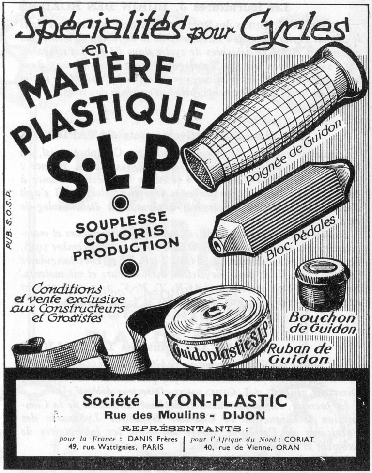 SLP October 1951 Advertisement — Plastic Specialties for Cycles — page 1 of 1