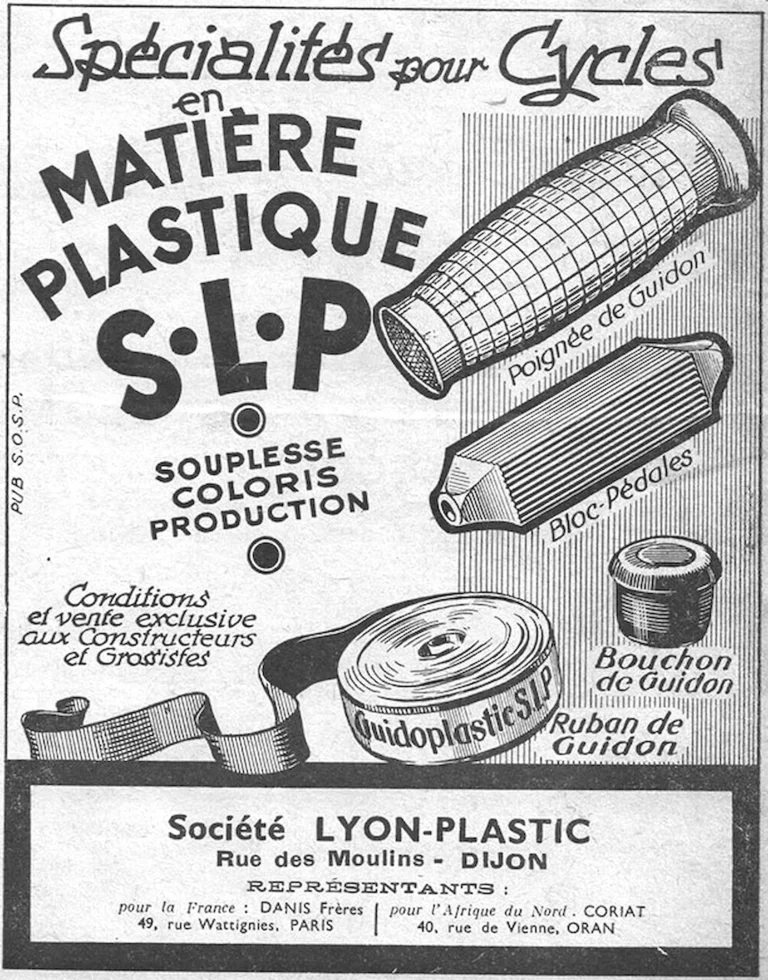 SLP 1951 Advertisement — Plastic Specialties for Cycles — page 1 of 1