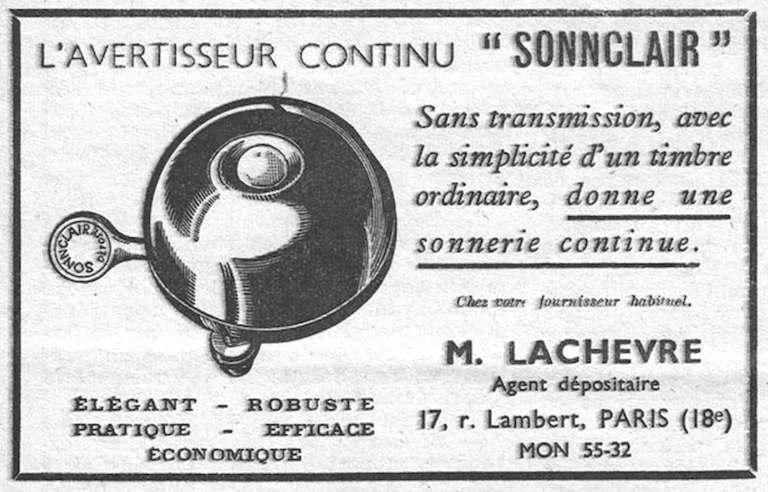 Sonnclair 1951 Advertisement — The Continuous-Ring Bell — page 1 of 1