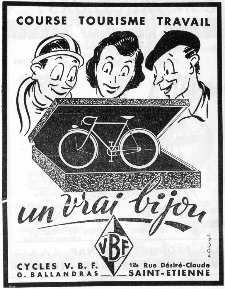 VBF October 1951 Advertisement — A Real Jewel: Racing, Touring and Work Bicycles — page 1 of 1