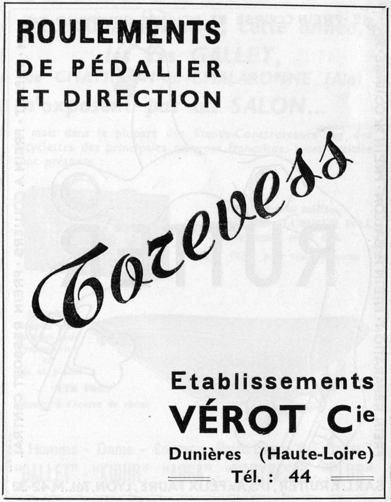 Vérot 1951 Advertisement — Bottom-Bracket and Headset Bearings — page 1 of 1