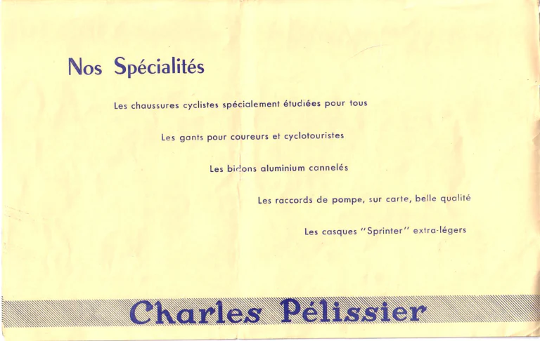 Charles Pélissier Catalog with the May 1952 Price List — Course, Route, Dame and Sport et Ville Bicycles, a Tandem and Children's Models — page 2 of 9