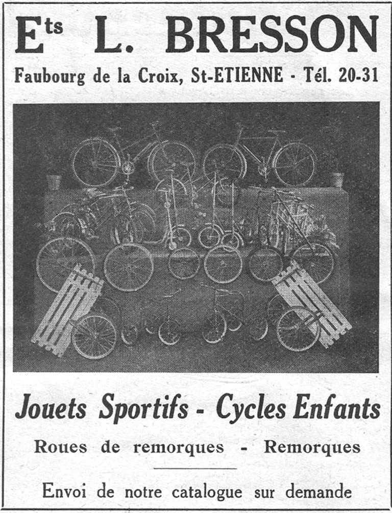 Bresson 1952 Advertisement — Sporting Toys and Children's Cycles — page 1 of 1