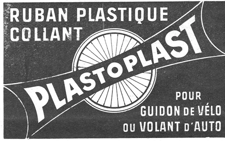 Plastoplast 1952 Advertisement — Adhesive Plastic Tape for the Bicycle Handlebar — page 1 of 1