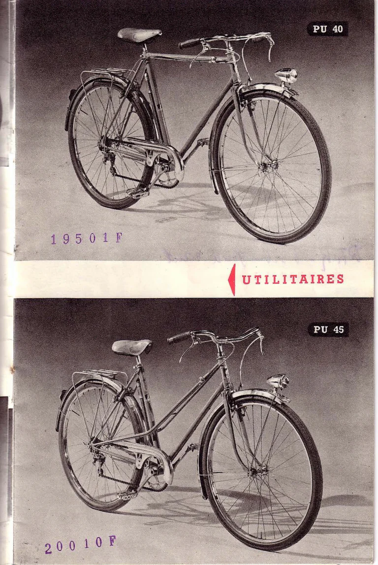 Peugeot 1952 Catalog — Utilitaires, Tourisme, Randonneurs Spéciaux, Sport et Course and Children's Bicycles — page 3 of 18