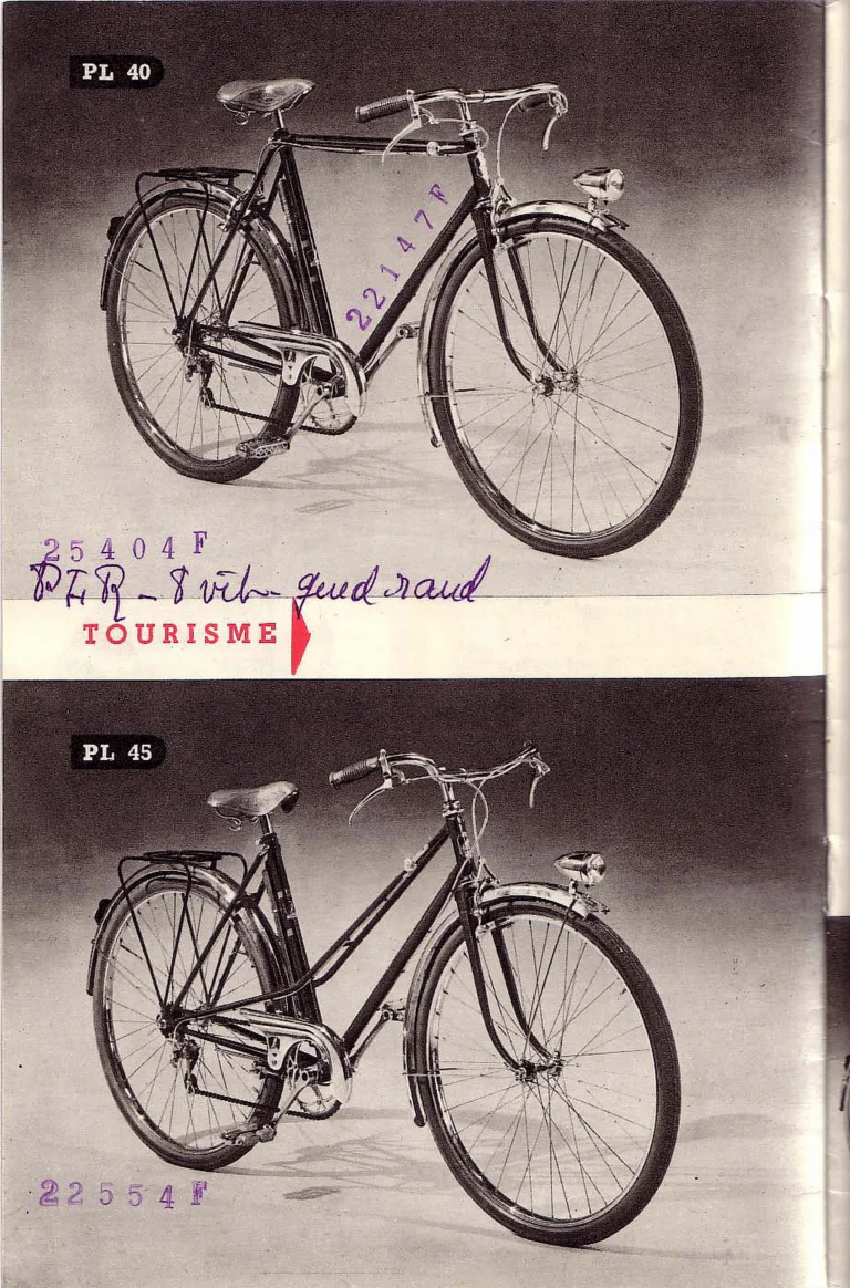 Peugeot 1952 Catalog — Utilitaires, Tourisme, Randonneurs Spéciaux, Sport et Course and Children's Bicycles — page 4 of 18