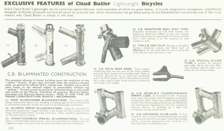Claud Butler 1953 Catalog — The Silver Jubilee Year, with the Coronation, Jubilee and A/C 53 Models — page 4 of 20