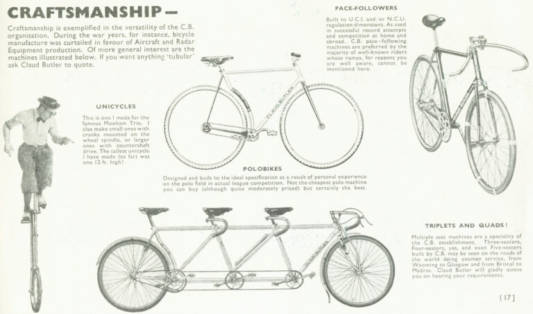 Claud Butler 1953 Catalog — The Silver Jubilee Year, with the Coronation, Jubilee and A/C 53 Models — page 17 of 20