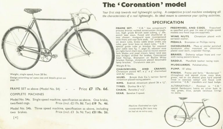 Claud Butler 1954 Catalog — The Coronation, Jubilee and Competitor, from the New Allrounder to the Ultra-Shortbase Tandem — page 3 of 18