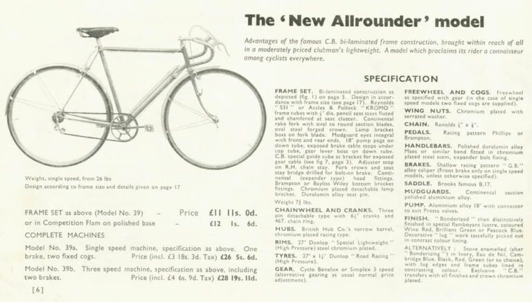 Claud Butler 1954 Catalog — The Coronation, Jubilee and Competitor, from the New Allrounder to the Ultra-Shortbase Tandem — page 5 of 18