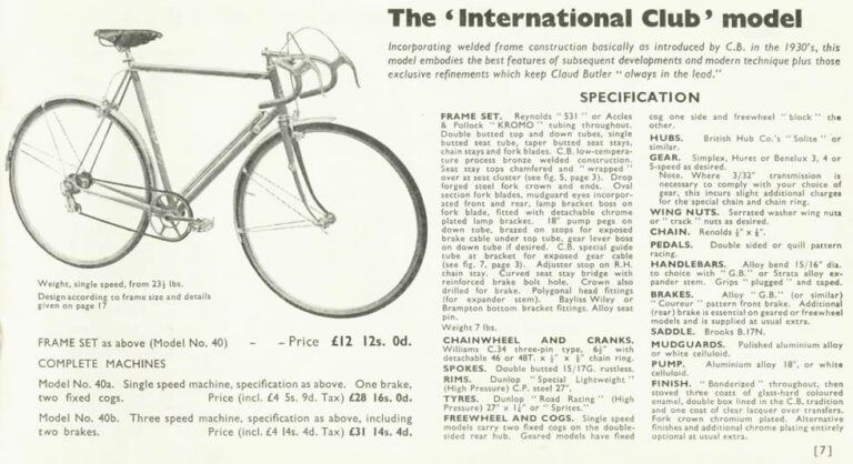 Claud Butler 1954 Catalog — The Coronation, Jubilee and Competitor, from the New Allrounder to the Ultra-Shortbase Tandem — page 6 of 18