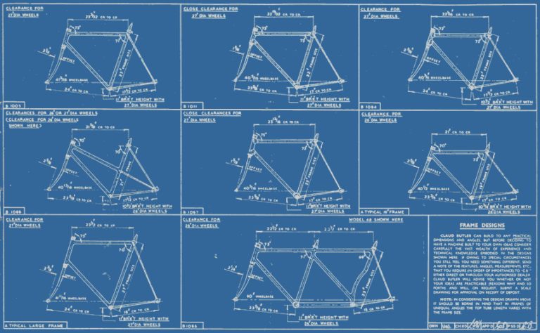 Claud Butler Catalog of about 1955 (Nine Pages) — The De Luxe Frame Set, the Sprints, the Saxon T.T. and the Tandem — page 7 of 9