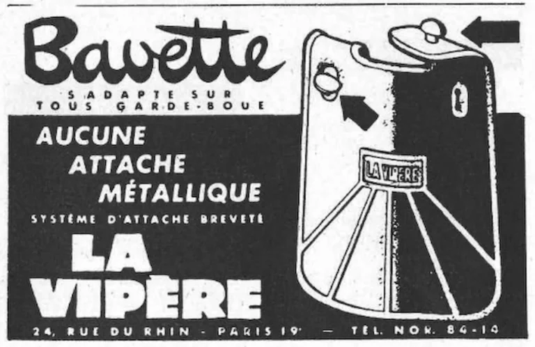 La Vipère 1955 Advertisement — The Bavette Mudflap — page 1 of 1