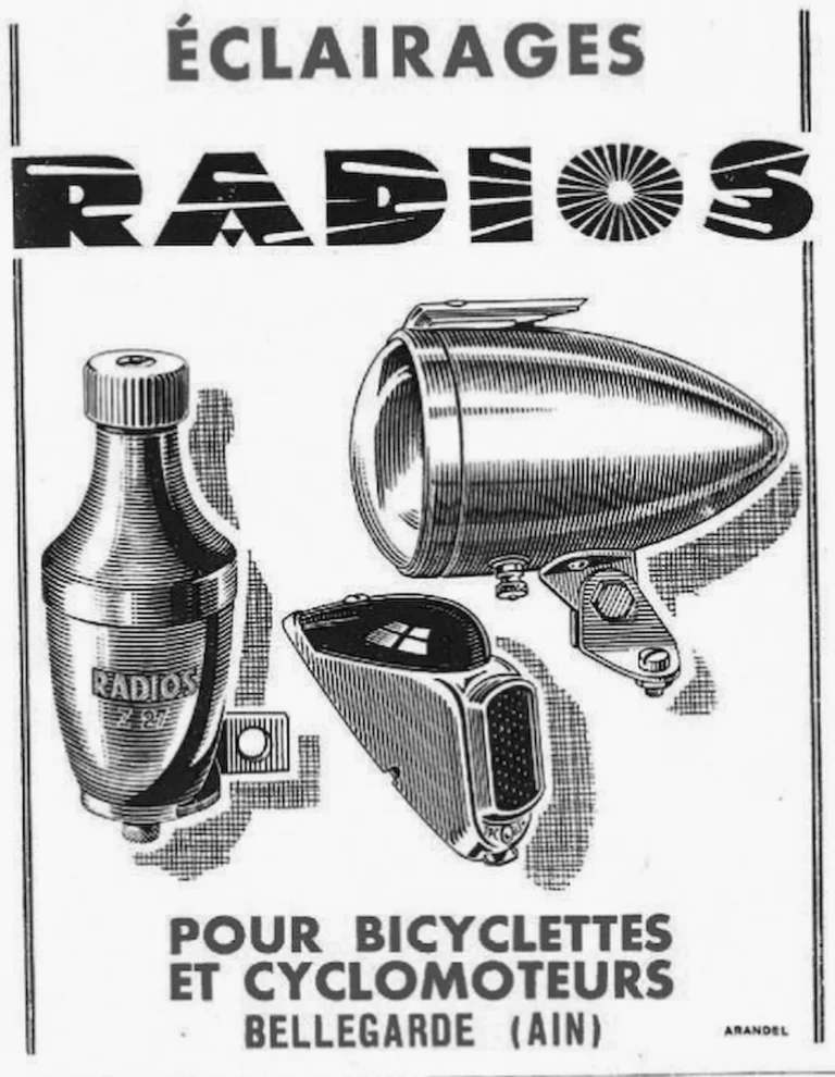 Radios 1955 Advertisement — Lighting for Bicycles and Mopeds — page 1 of 1