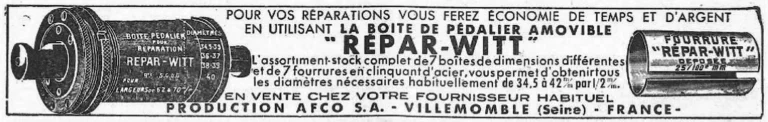 Répar-Witt 1955 Advertisement — The Removable Bottom-Bracket Box — page 1 of 1