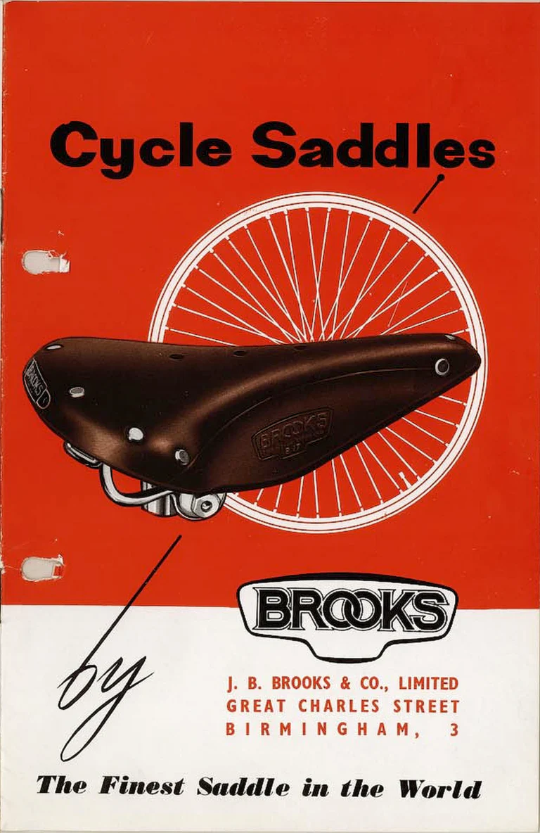 Brooks 1957 Catalog — Cycle Saddles, The Finest Saddle in the World — page 1 of 9
