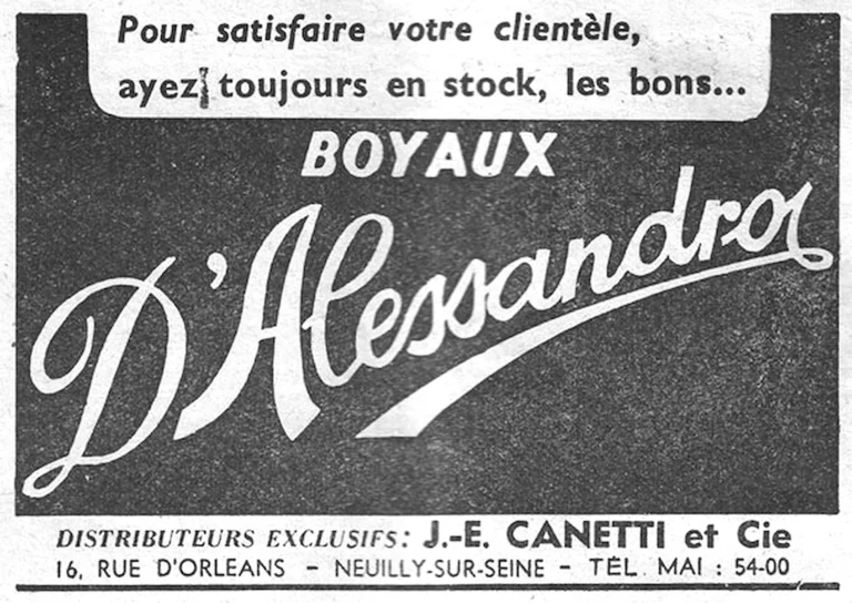 Canetti June 1957 Advertisement — Keep D'Alessandro Tubulars in Stock — page 1 of 1