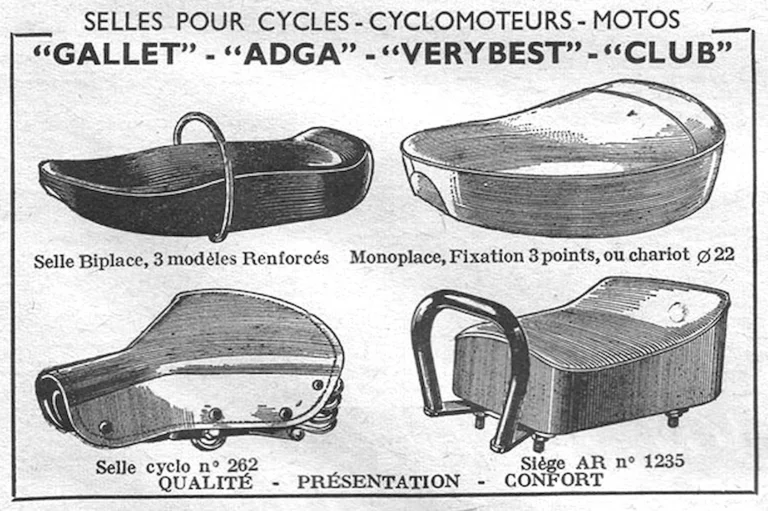 Gallet February 1957 Advertisement — Gallet, Adga, Verybest and Club Saddles — page 1 of 1