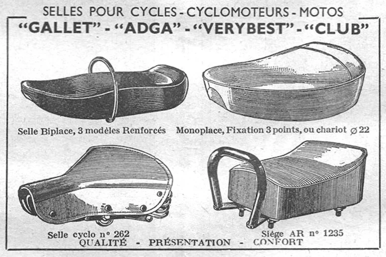 Gallet June 1957 Advertisement — Gallet, Adga, Verybest and Club Saddles — page 1 of 1