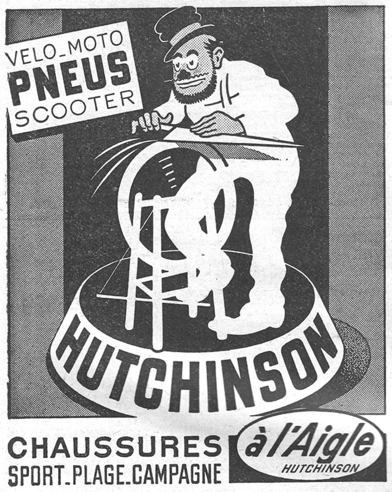 Hutchinson June 1957 Advertisement — Tires for Bicycles, Motorcycles and Scooters — page 1 of 1
