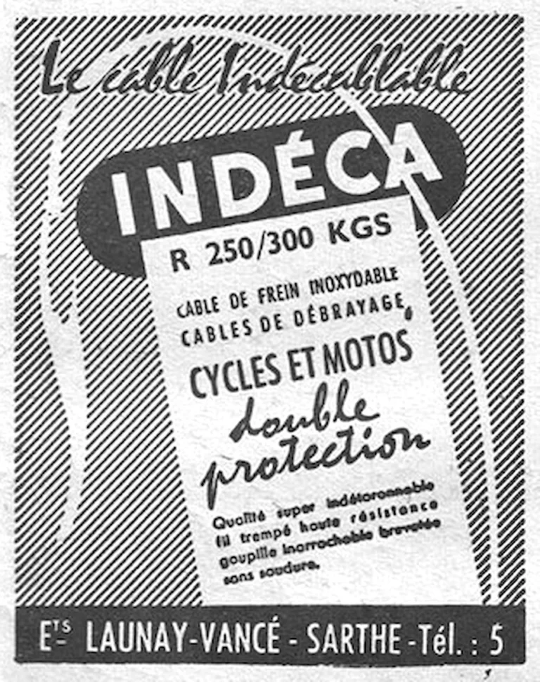 Indéca February 1957 Advertisement — The Unravelable Cable, Double Protection — page 1 of 1