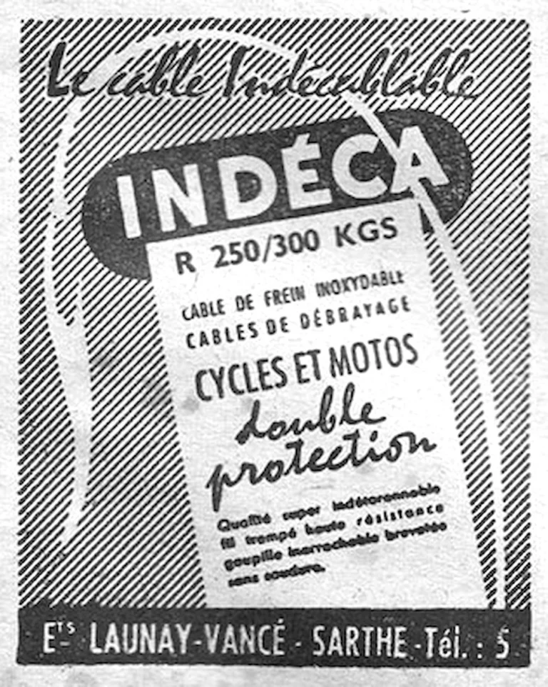 Indéca April 1957 Advertisement — The Unravelable Cable, Double Protection — page 1 of 1
