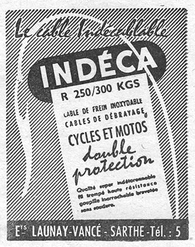 Indéca 22 June 1957 Advertisement — The Unravelable Cable, Double Protection — page 1 of 1