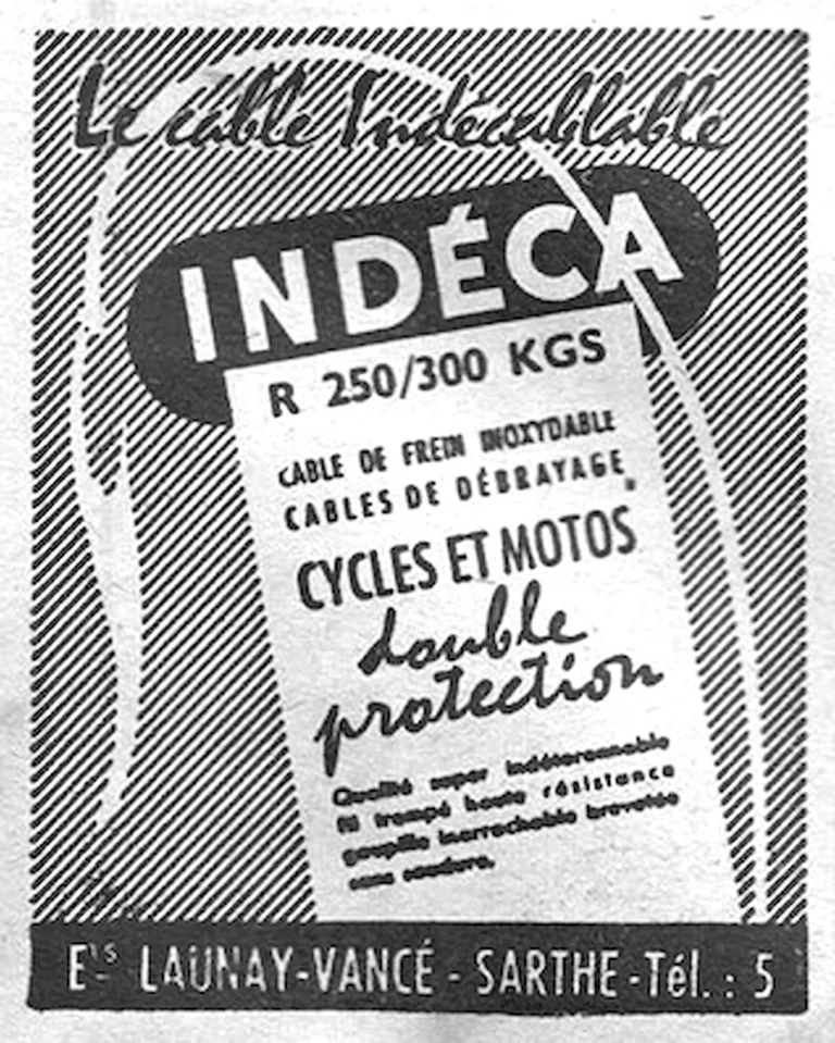 Indéca June 1957 Advertisement — The Unravelable Cable, Double Protection — page 1 of 1