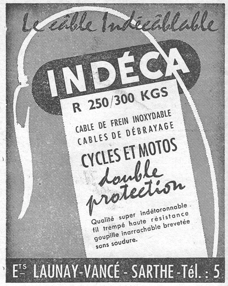 Indéca November 1957 Advertisement — The Unravelable Cable, Double Protection — page 1 of 1