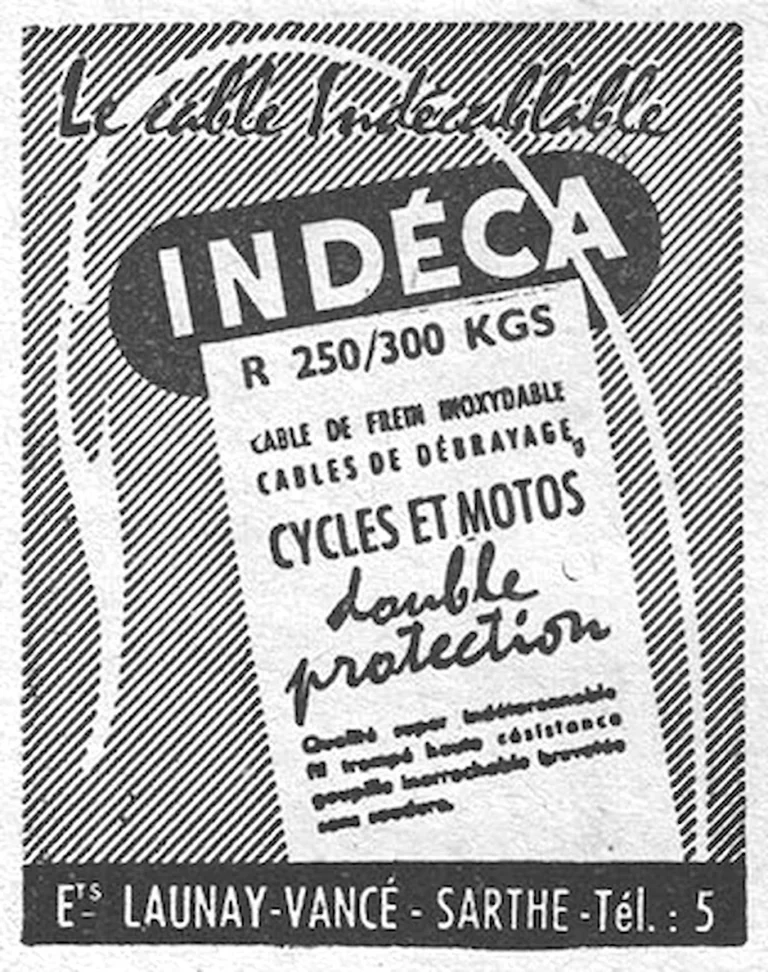 Indéca 21 December 1957 Advertisement — The Unravelable Cable, Double Protection — page 1 of 1