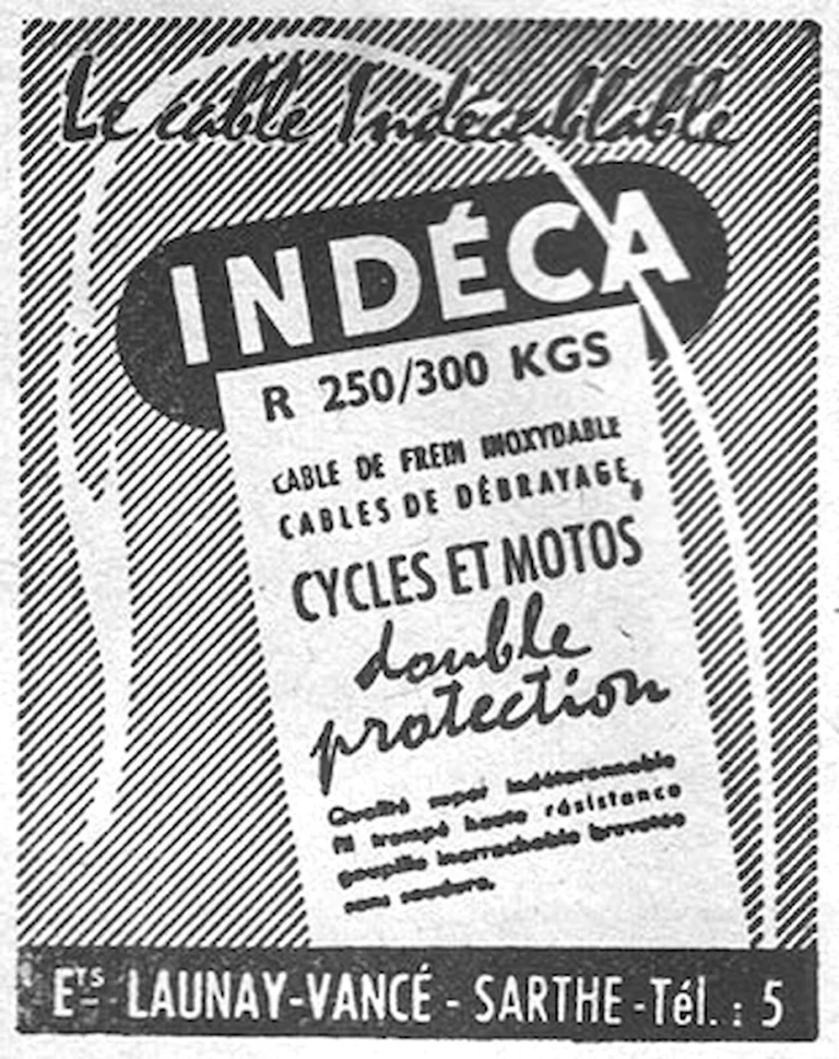 Indéca December 1957 Advertisement — The Unravelable Cable, Double Protection — page 1 of 1