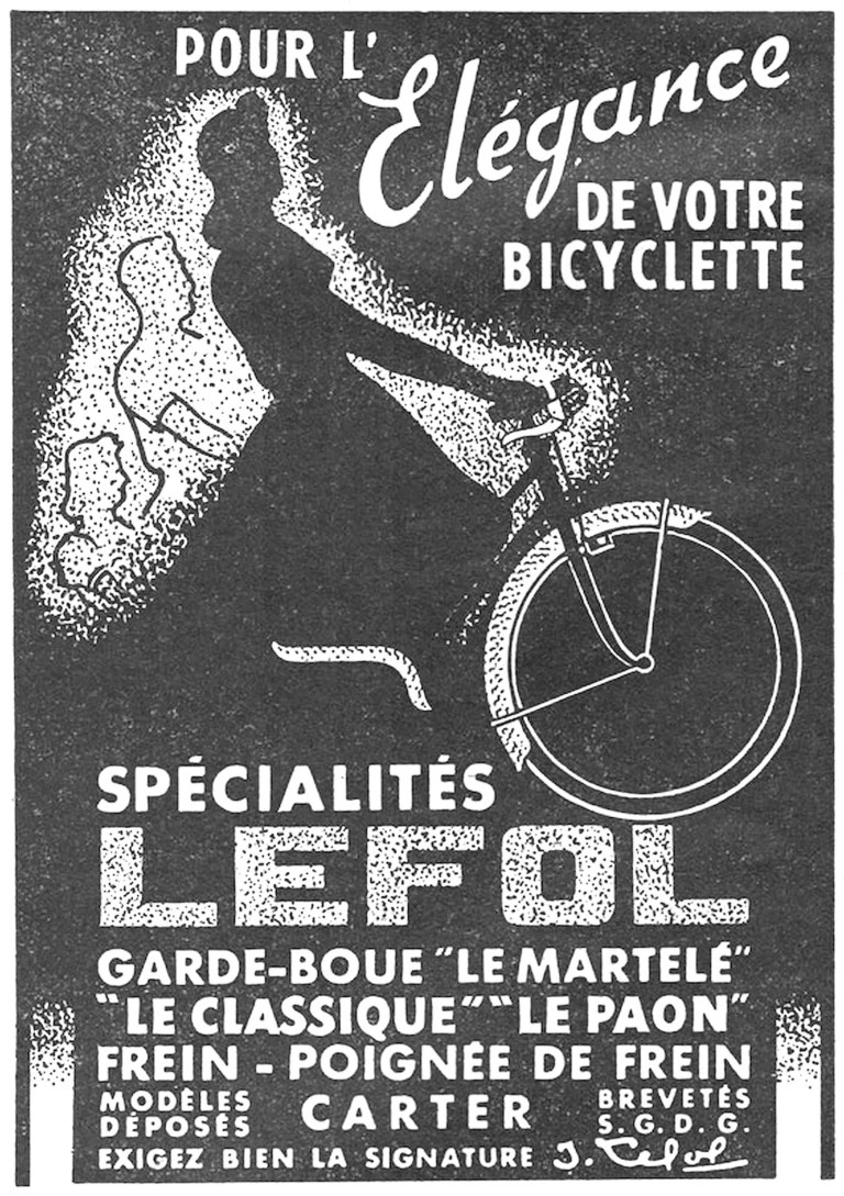 Lefol July 1957 Advertisement — Pour l'Élégance de Votre Bicyclette, with Le Classique — page 1 of 1