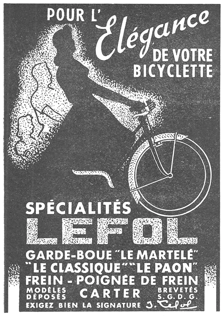 Lefol 1957 Advertisement — Pour l'Élégance de Votre Bicyclette, with Le Classique — page 1 of 1