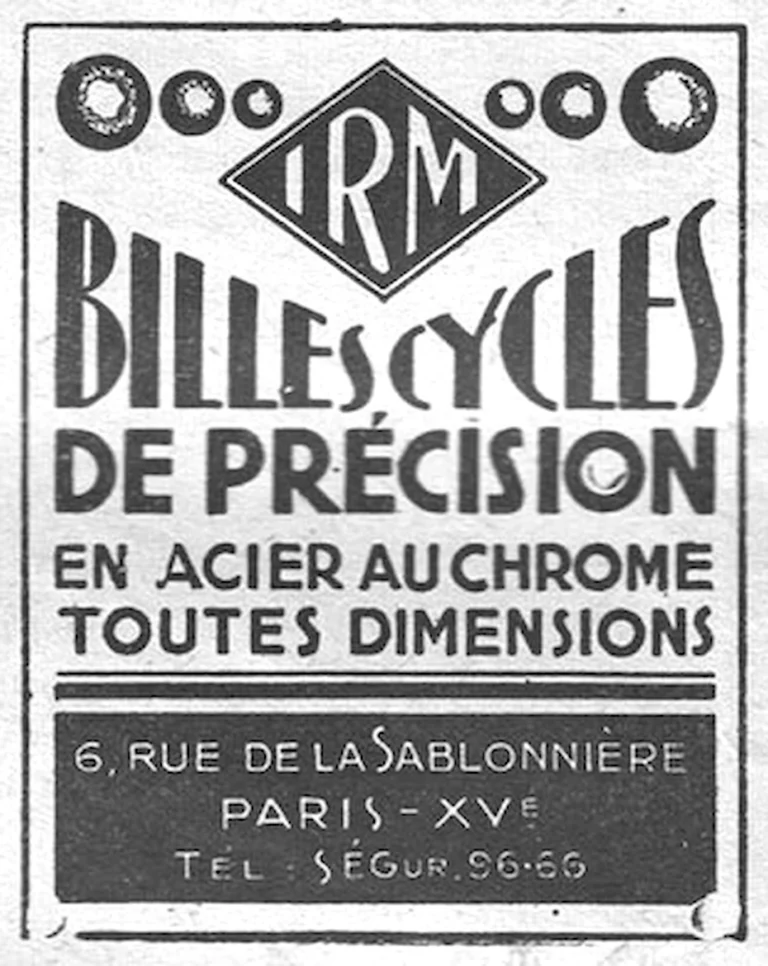 LRM February 1957 Advertisement — Precision Cycle Balls in Chrome Steel — page 1 of 1