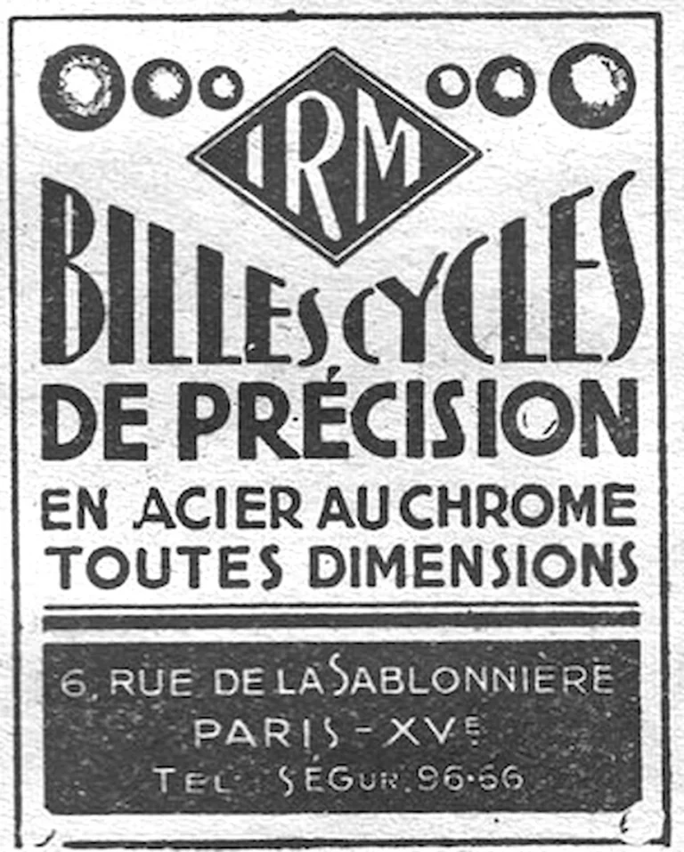LRM 1957 Advertisement — Precision Cycle Balls in Chrome Steel — page 1 of 1