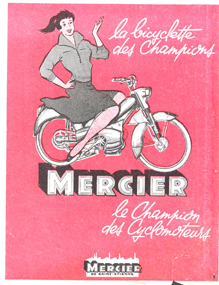 Mercier 21 December 1957 Advertisement — The Bicycle of Champions, the Champion of Cyclomoteurs — page 1 of 1