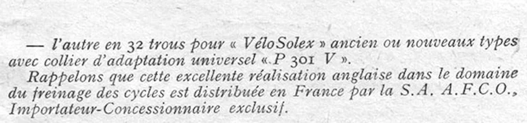 Les Moyeux-freins rétro Perry — L'Officiel du cycle, 2 February 1957 — page 2 of 2