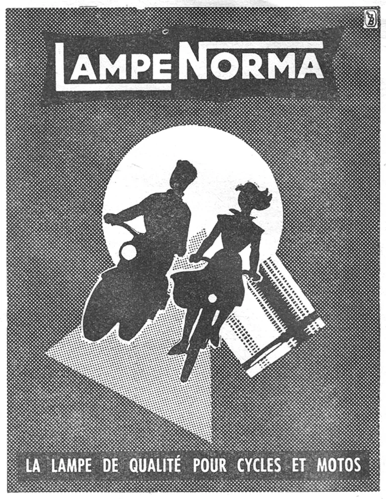 Norma April 1957 Advertisement — The Quality Lamp for Cycles and Motorcycles — page 1 of 1